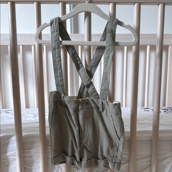 Noralee Linen Suspender Shorts - Picture 1 of 2